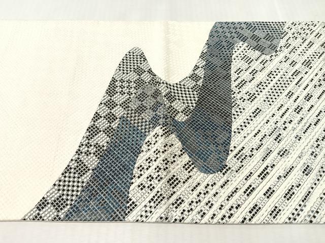 平和屋着物●太鼓柄袋帯　切嵌　流水文　正絹　逸品　CABK4407vp