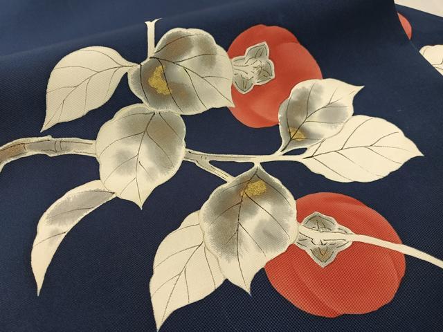 平和屋着物●塩瀬　九寸名古屋帯　手描き　成り物　金彩　正絹　逸品　CABK4417vp