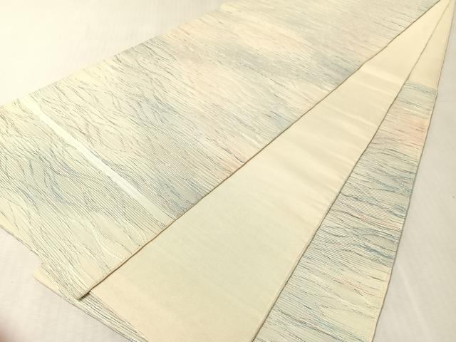平和屋着物●西陣　川島織物　六通柄　本袋帯　よろけ縞　正絹　逸品　CABK4428vp