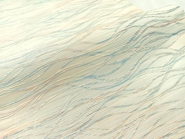 平和屋着物●西陣　川島織物　六通柄　本袋帯　よろけ縞　正絹　逸品　CABK4428vp