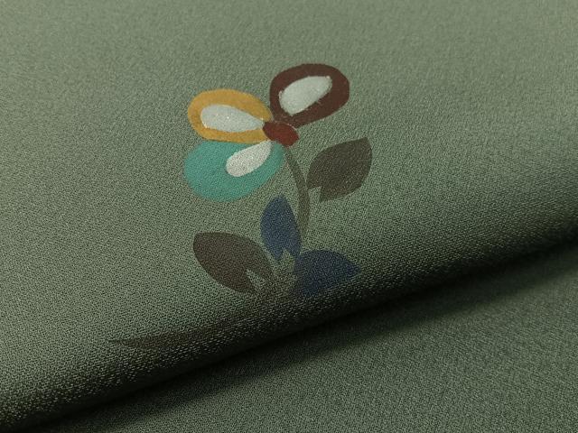 平和屋着物●九寸名古屋帯　作家物　舞花文　正絹　逸品　CABK4441vp