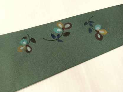 平和屋着物●九寸名古屋帯　作家物　舞花文　正絹　逸品　CABK4441vp