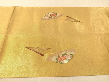 平和屋着物●加賀友禅の巨匠　初代　由水十久　太鼓柄袋帯　勢獅子　瀞金錦　本金箔　正絹　逸品　CABK4443vp