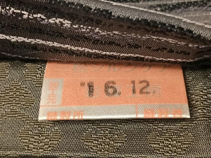 平和屋着物●両面　六通柄袋帯　和紙・バンブー糸織　舞桜　金糸　正絹　逸品　CABK4444vp