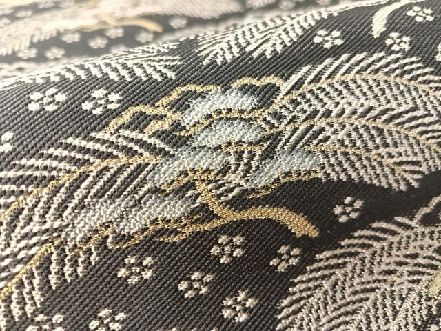 平和屋着物●全通柄袋帯　花松葉　金銀糸　正絹　逸品　CABK4450vp