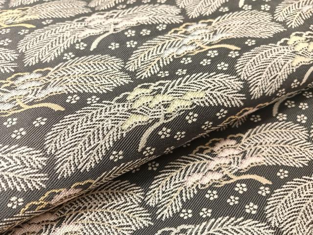 平和屋着物●全通柄袋帯　花松葉　金銀糸　正絹　逸品　CABK4450vp