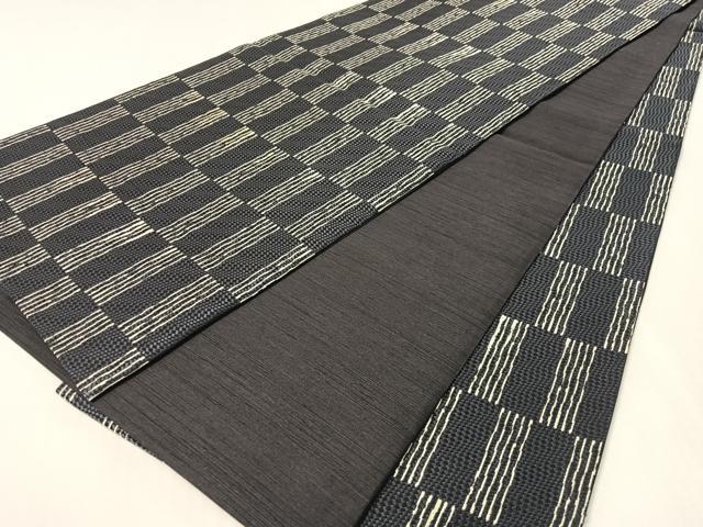 平和屋着物●六通柄　京袋帯　市松柄　金銀糸　正絹　逸品　CABK4457vp