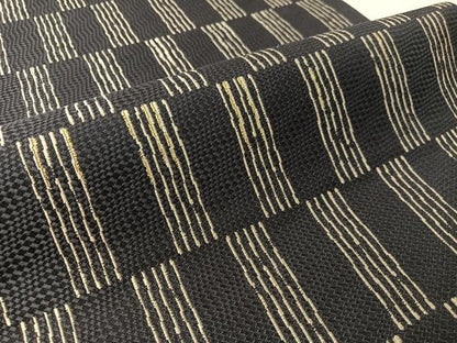 平和屋着物●六通柄　京袋帯　市松柄　金銀糸　正絹　逸品　CABK4457vp