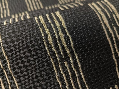 平和屋着物●六通柄　京袋帯　市松柄　金銀糸　正絹　逸品　CABK4457vp