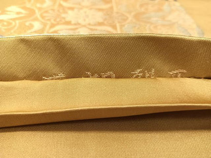 平和屋着物●六通柄袋帯　繊輪　王朝裂取　金糸　正絹　逸品　CABK4459vp