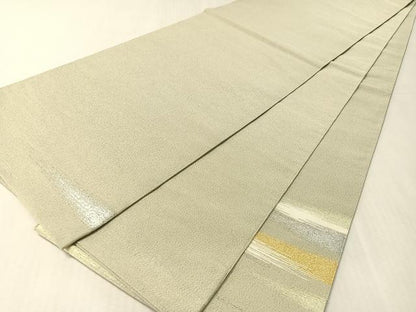 平和屋着物●太鼓柄袋帯　綴れ　霞文　金銀糸　正絹　逸品　CABK4463vp