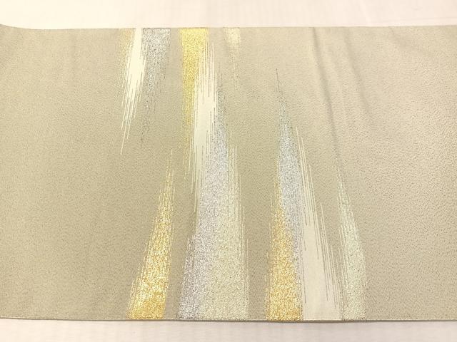 平和屋着物●太鼓柄袋帯　綴れ　霞文　金銀糸　正絹　逸品　CABK4463vp