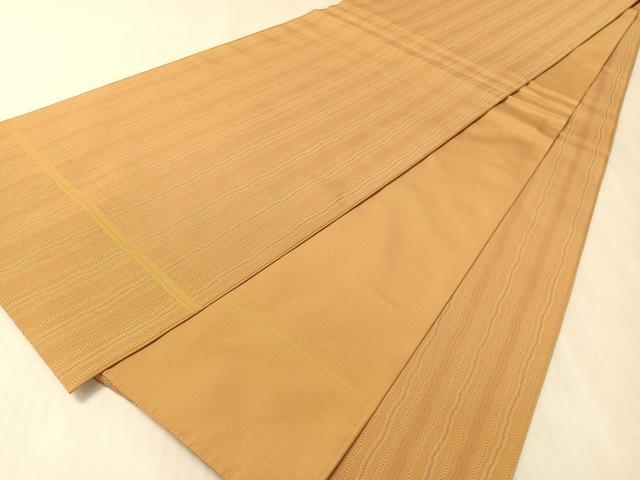 平和屋着物●織物一筋名門　織悦　全通柄　本袋帯　よろけ縞　正絹　逸品　CABK4464vp
