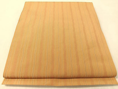 平和屋着物●織物一筋名門　織悦　全通柄　本袋帯　よろけ縞　正絹　逸品　CABK4464vp