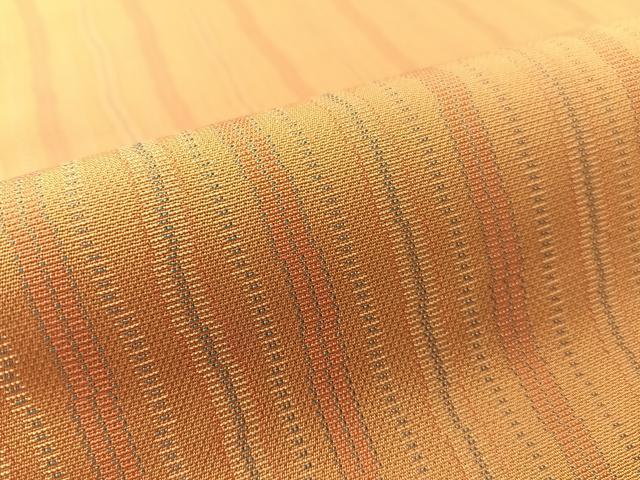 平和屋着物●織物一筋名門　織悦　全通柄　本袋帯　よろけ縞　正絹　逸品　CABK4464vp