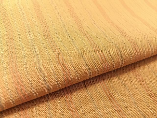 平和屋着物●織物一筋名門　織悦　全通柄　本袋帯　よろけ縞　正絹　逸品　CABK4464vp
