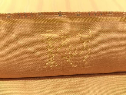 平和屋着物●織物一筋名門　織悦　全通柄　本袋帯　よろけ縞　正絹　逸品　CABK4464vp