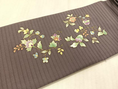 平和屋着物＊夏物　岡重謹製　OKAJIMA　ワンタッチつけ帯　更紗文　正絹　逸品　CABK4480vp