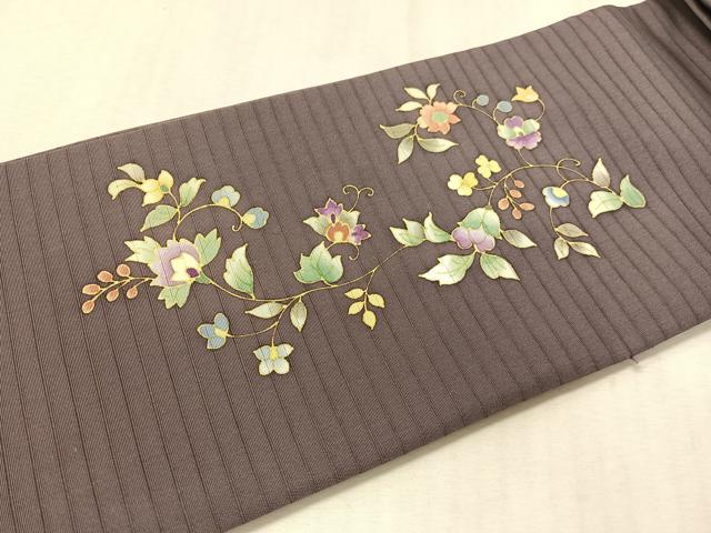 平和屋着物＊夏物　岡重謹製　OKAJIMA　ワンタッチつけ帯　更紗文　正絹　逸品　CABK4480vp