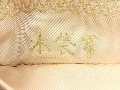 平和屋着物●つけ帯　本袋帯　唐織　七宝繋ぎ花菱文　金銀糸　正絹　逸品　CABK4482vp
