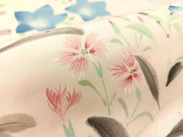 平和屋着物●アンティーク　大正ロマン　太鼓柄　京袋帯　作家物　手描き　草花文　正絹　逸品　CABK4494vp