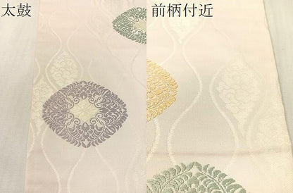 平和屋着物●九寸名古屋帯　唐織　立涌花菱文　正絹　逸品　CABK4500vp