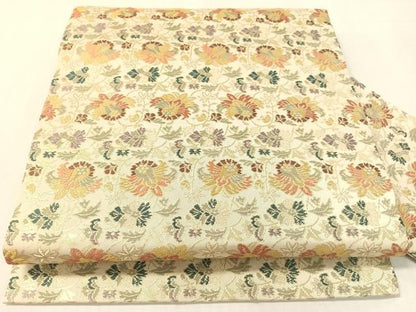 平和屋着物●全通柄　九寸名古屋帯　名物裂　金糸　正絹　逸品　CABK4501vp