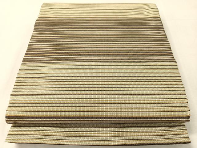 平和屋着物●両面　太鼓柄袋帯　横段唐草文　金糸　正絹　逸品　未使用　CABK4510vp