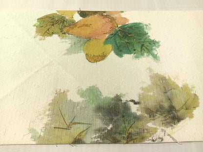 平和屋着物●九寸開き名古屋帯　手描き　髭紬　成り物　金彩　正絹　逸品　CABK4512vp