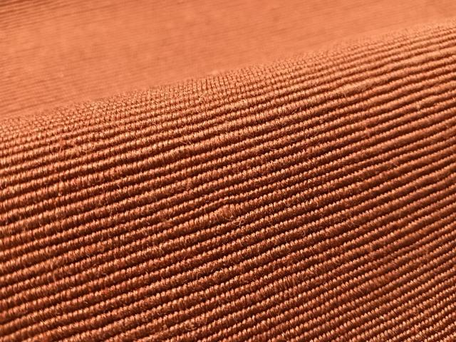 平和屋着物●八寸名古屋帯　信州紬　栗梅色　正絹　逸品　CABK4518vp