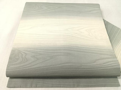 平和屋着物●塩瀬　九寸名古屋帯　作家物　杢目文様　正絹　逸品　CABK4523vp