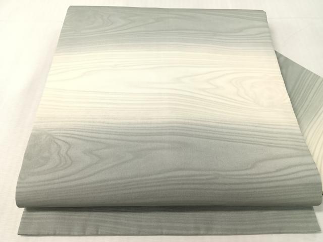 平和屋着物●塩瀬　九寸名古屋帯　作家物　杢目文様　正絹　逸品　CABK4523vp