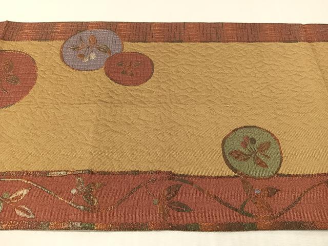 平和屋着物●本場筑前博多織　八寸名古屋帯　成り物　金糸　正絹　逸品　CABK4535vp