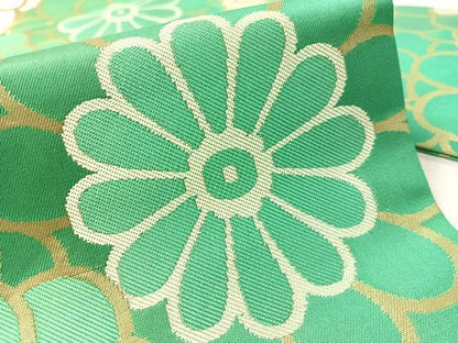 平和屋着物●西陣　川島織物　九寸名古屋帯　菊尽くし　金糸　正絹　逸品　CABK4547vp