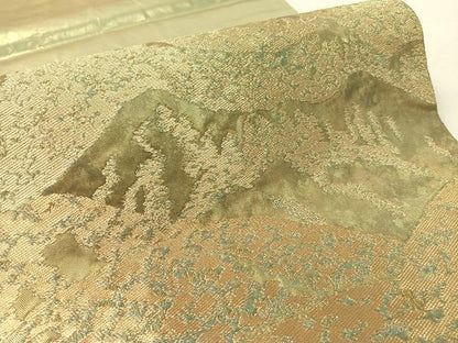 平和屋着物●近代日本画の巨匠　横山大観　じゅらく謹製　太鼓柄袋帯　暁山雲　金銀糸　引箔　正絹　逸品　CABK4551vp