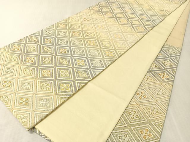 平和屋着物●六通柄袋帯　京・翔宝　花菱文　金糸　正絹　逸品　CABK4563vp