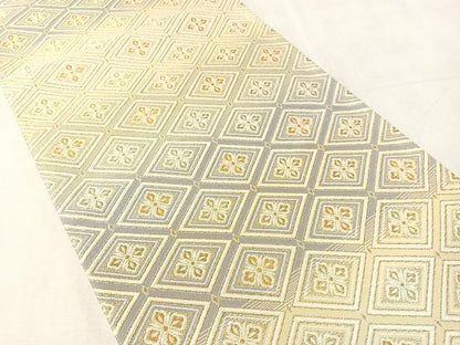 平和屋着物●六通柄袋帯　京・翔宝　花菱文　金糸　正絹　逸品　CABK4563vp