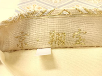 平和屋着物●六通柄袋帯　京・翔宝　花菱文　金糸　正絹　逸品　CABK4563vp