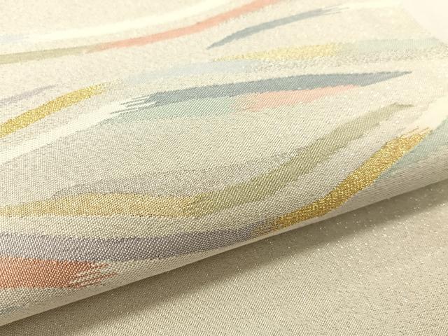 平和屋着物●八寸名古屋帯　綴れ　流水文　金銀糸　正絹　逸品　未使用　CABK4574vp