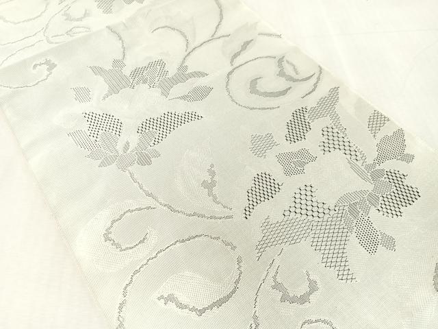 平和屋着物●本場筑前博多織　八寸名古屋帯　更紗唐草文　正絹　逸品　未使用　CABK4587vp