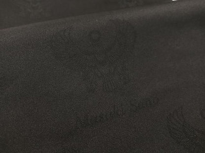 平和屋着物●螺鈿工芸作家　佐野正喜　太鼓柄袋帯　幸　黒地　正絹　逸品　CABK4590vp