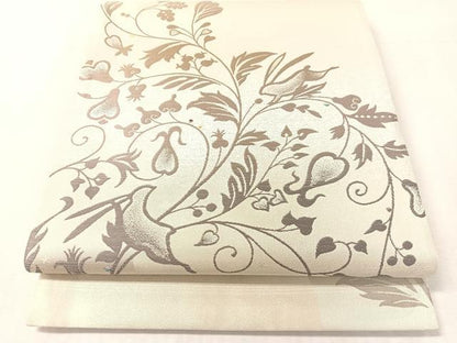 平和屋着物六通柄袋帯　跳兎　花唐草文　金銀糸　正絹　逸品　CABK4593vp