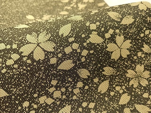 平和屋着物●両面　全通柄袋帯　蛍暈し　舞桜　やまと誂製　正絹　逸品　未使用　CABK4598vp