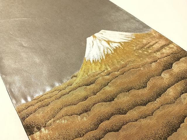 平和屋着物○近代日本画の巨匠 横山大観 じゅらく謹製 太鼓柄袋帯