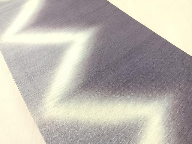 平和屋着物●全通柄袋帯　紬地　幾何学文　正絹　逸品　CABK4613vp