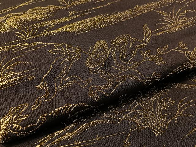 平和屋着物●西陣　服部織物謹製　六通柄袋帯　高台寺蒔絵文　本金箔24K　正絹　逸品　CABK4615vp
