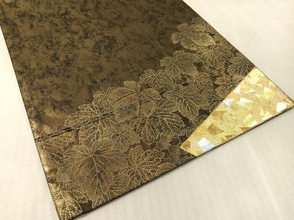 平和屋着物●金彩友禅作家　金彩の魔術師　堀省平　金煌織　太鼓柄袋帯　色紙重ね葡萄文　引箔　正絹　逸品　CABK4617vp