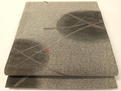 平和屋着物●中国三大刺繍　相良刺繍　両面　太鼓柄袋帯　抽象文様　正絹　逸品　未使用　CABK4621vp