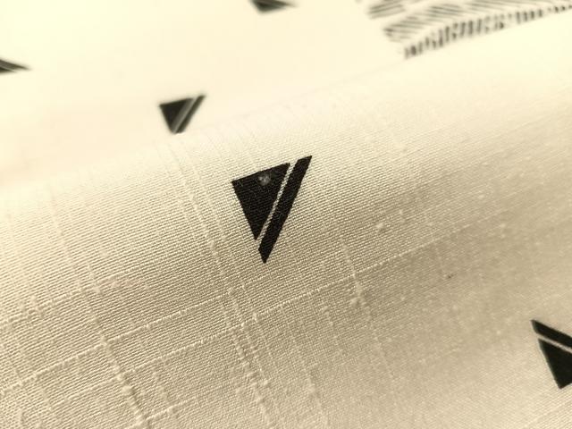 平和屋着物●全通柄袋帯　紬地　幾何学間道　正絹　逸品　CABK4624vp