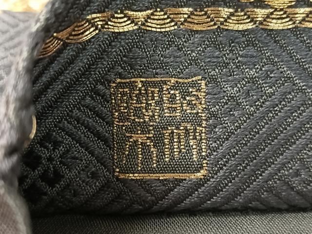 平和屋着物●京の名門　じゅらく謹製　六通柄袋帯　唐織　市松正倉院花文　金糸　やまと誂製　正絹　逸品　CABK4629vp